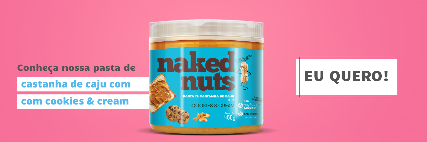 Pasta de Castanha de Caju com Cookies da Naked Nuts